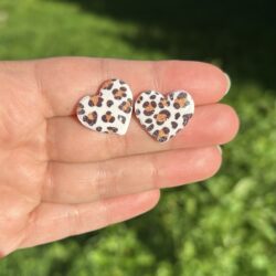 Boucles d’oreilles Cœur « Léopard »