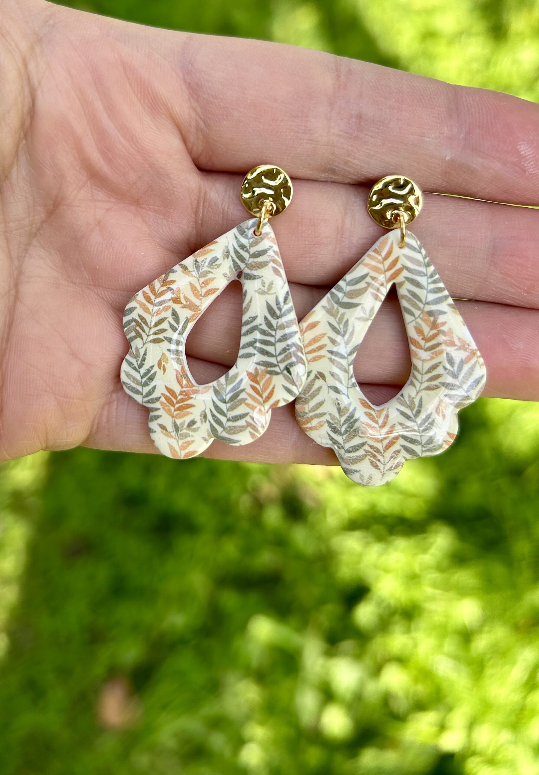 Boucles d’oreilles Fleuris « Couleur d’automne »