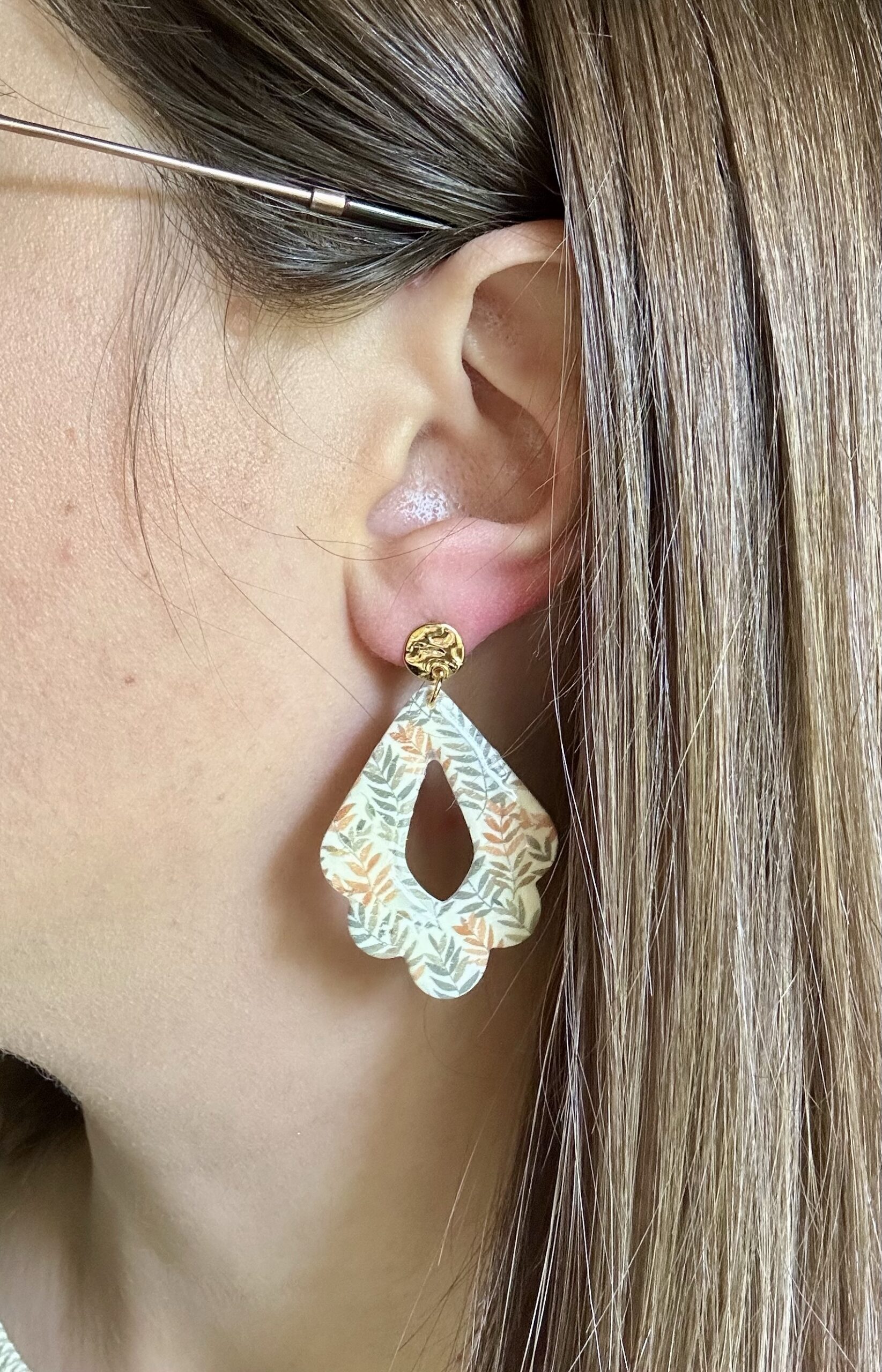 Boucles d’oreilles Fleuris « Couleur d’automne » – Image 2