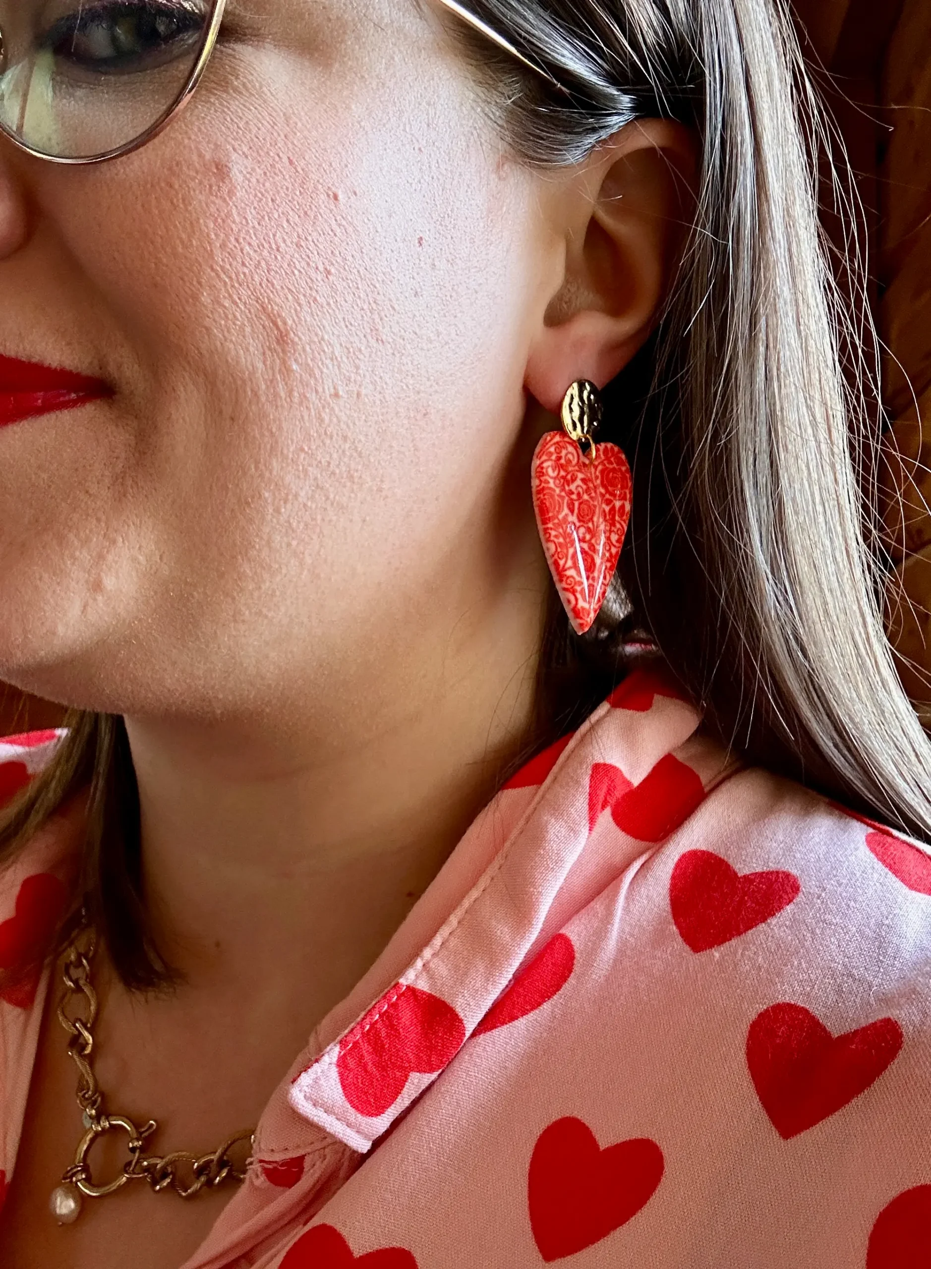 boucles d'oreilles coeur