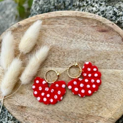 boucles d'oreilles à pois