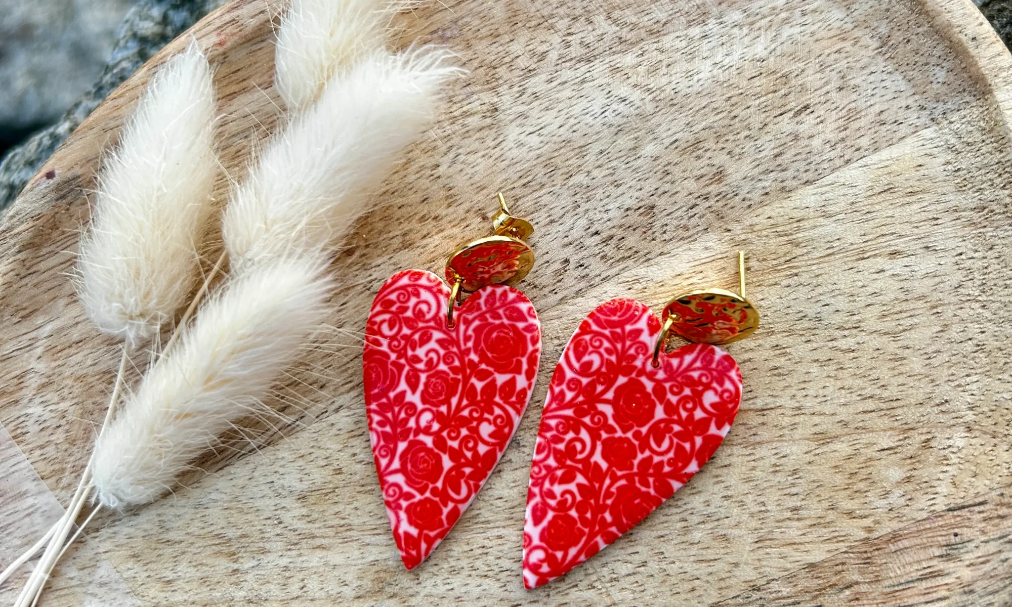 boucles d'oreilles coeur