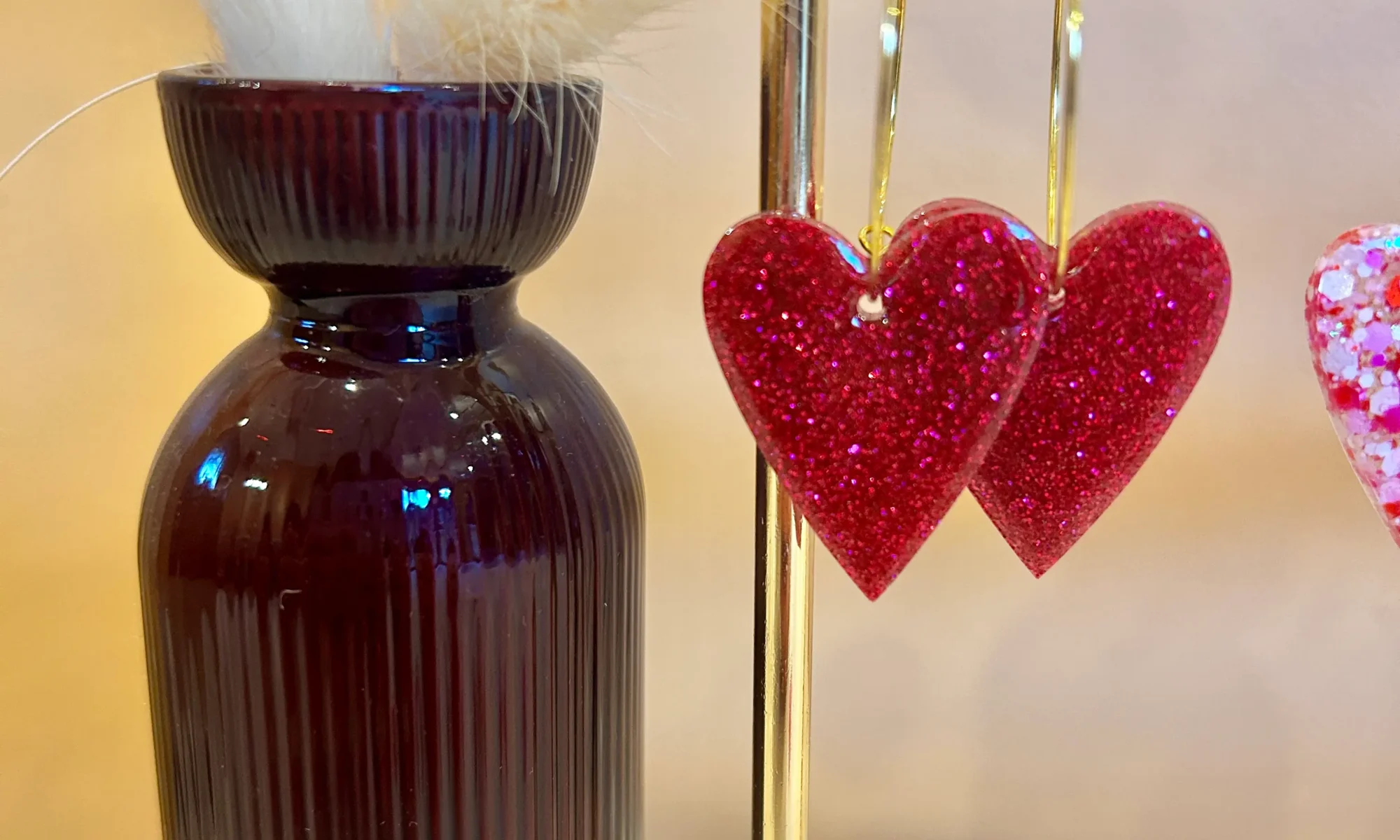 boucles d'oreilles résine