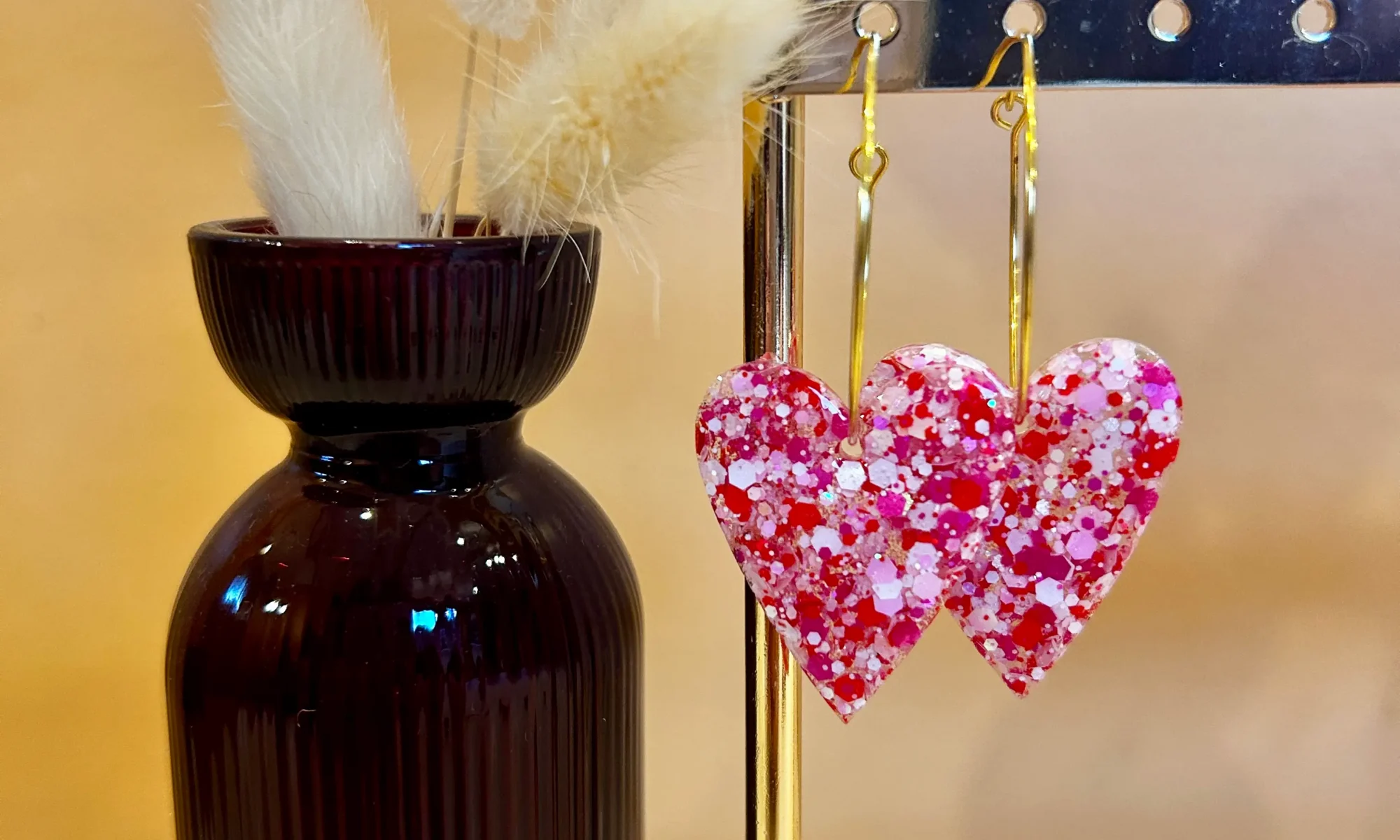 boucles d'oreilles résine