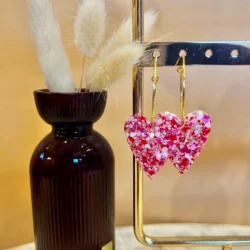 boucles d'oreilles résine