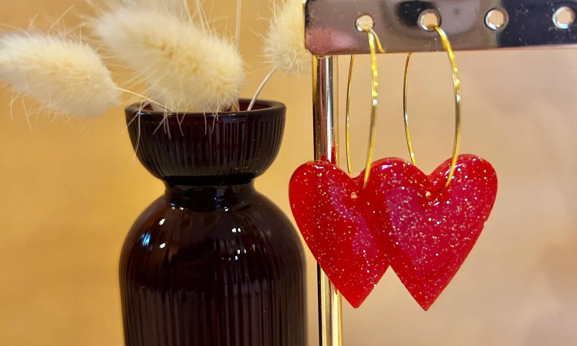 boucles d'oreilles résine