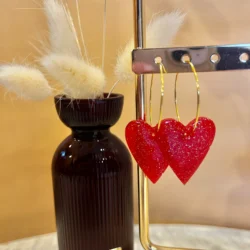 boucles d'oreilles résine