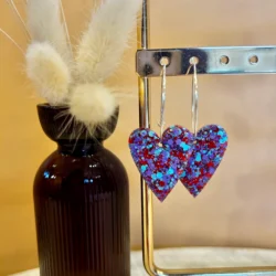 boucles d'oreilles résine