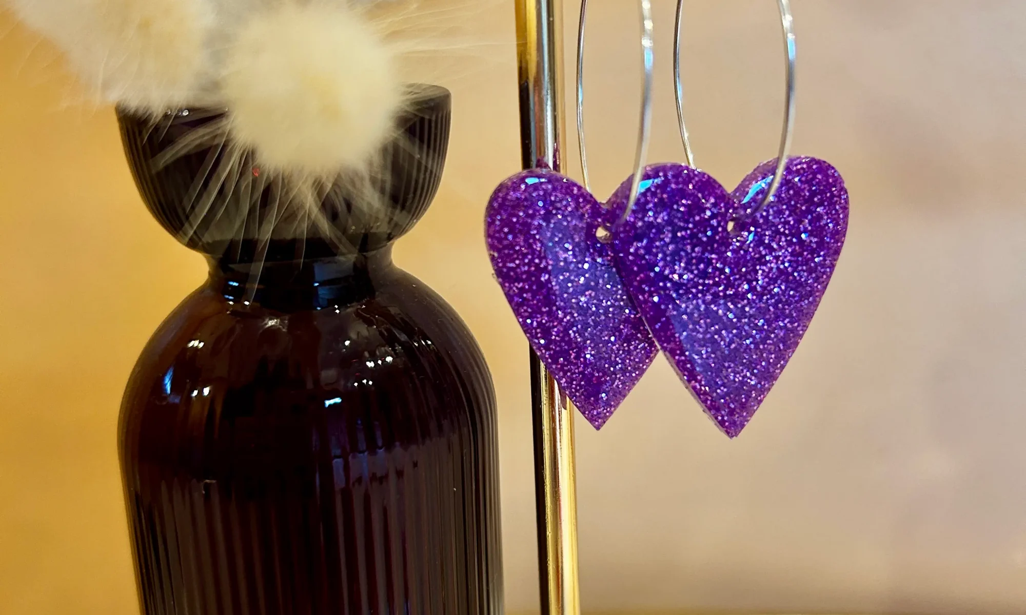 boucles d'oreilles résine