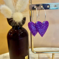 boucles d'oreilles résine