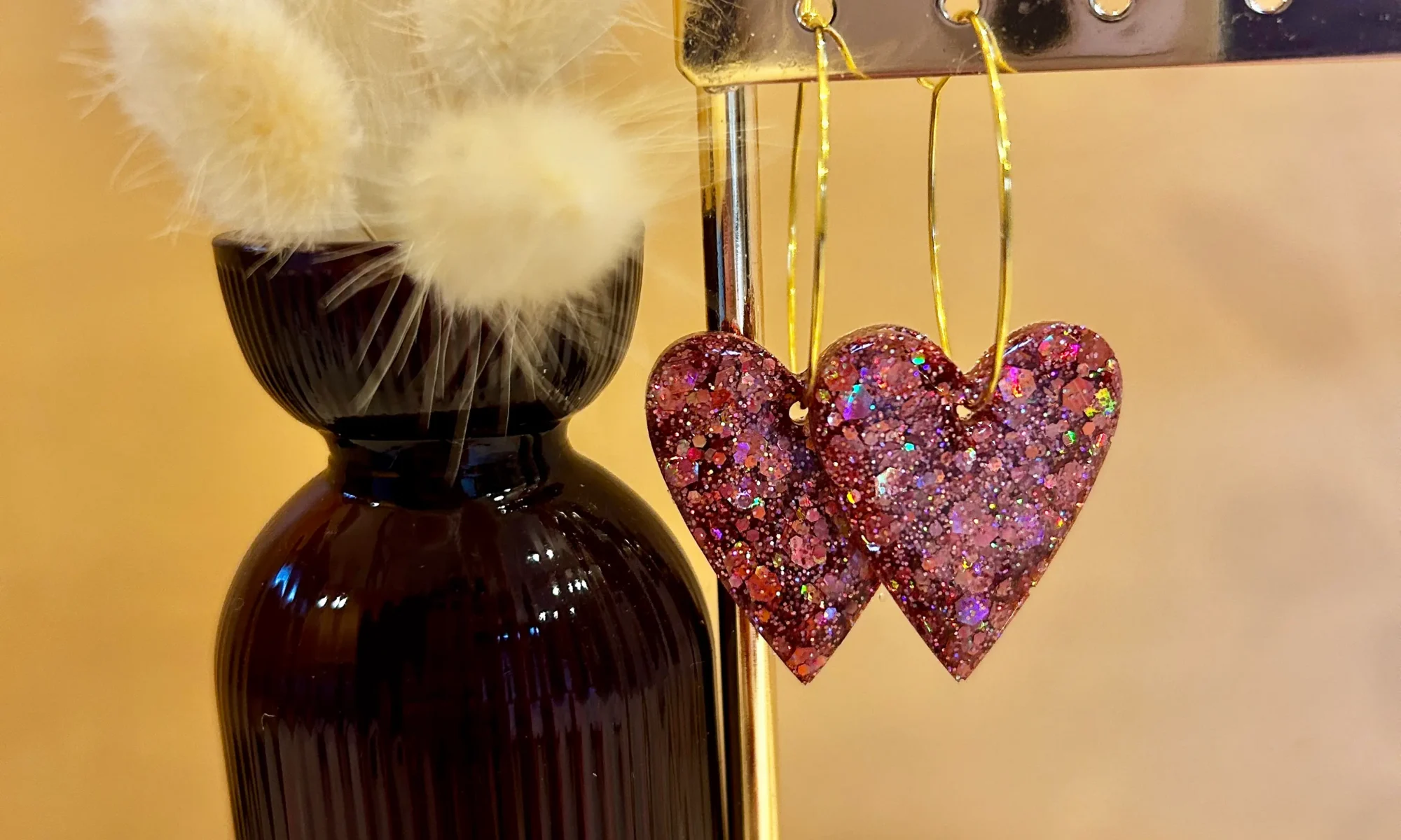 boucles d'oreilles résine