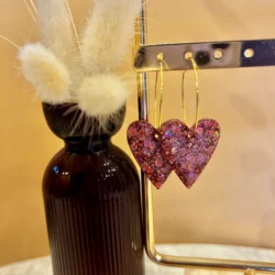 boucles d'oreilles résine