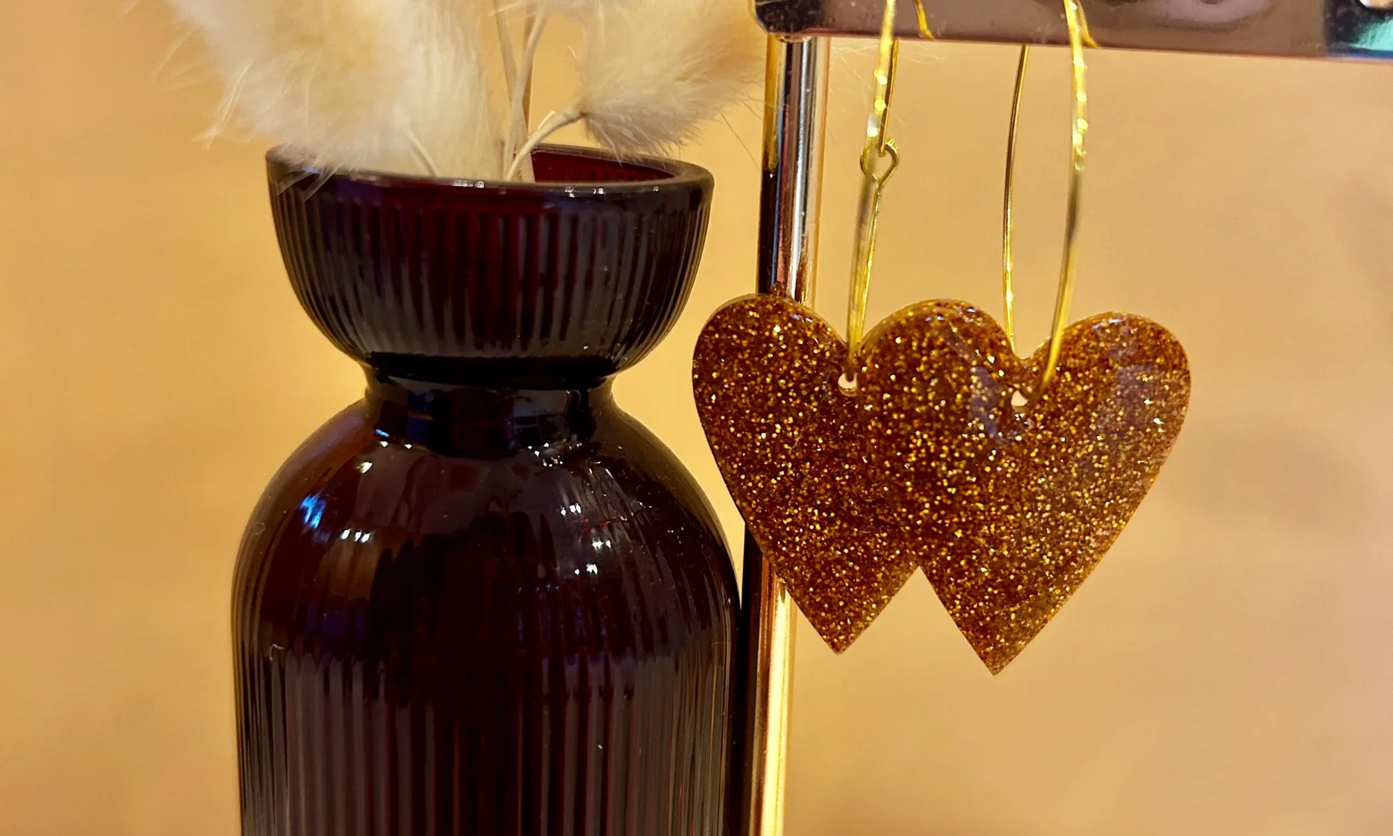 boucles d'oreilles résine