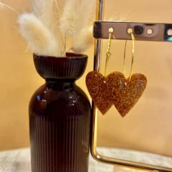 boucles d'oreilles résine