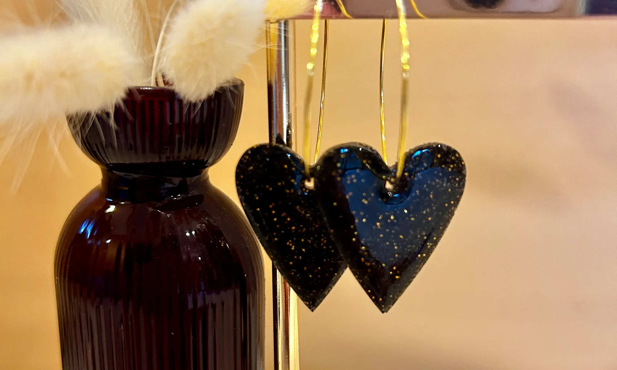 boucles d'oreilles résine