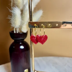 boucles d'oreilles coeur