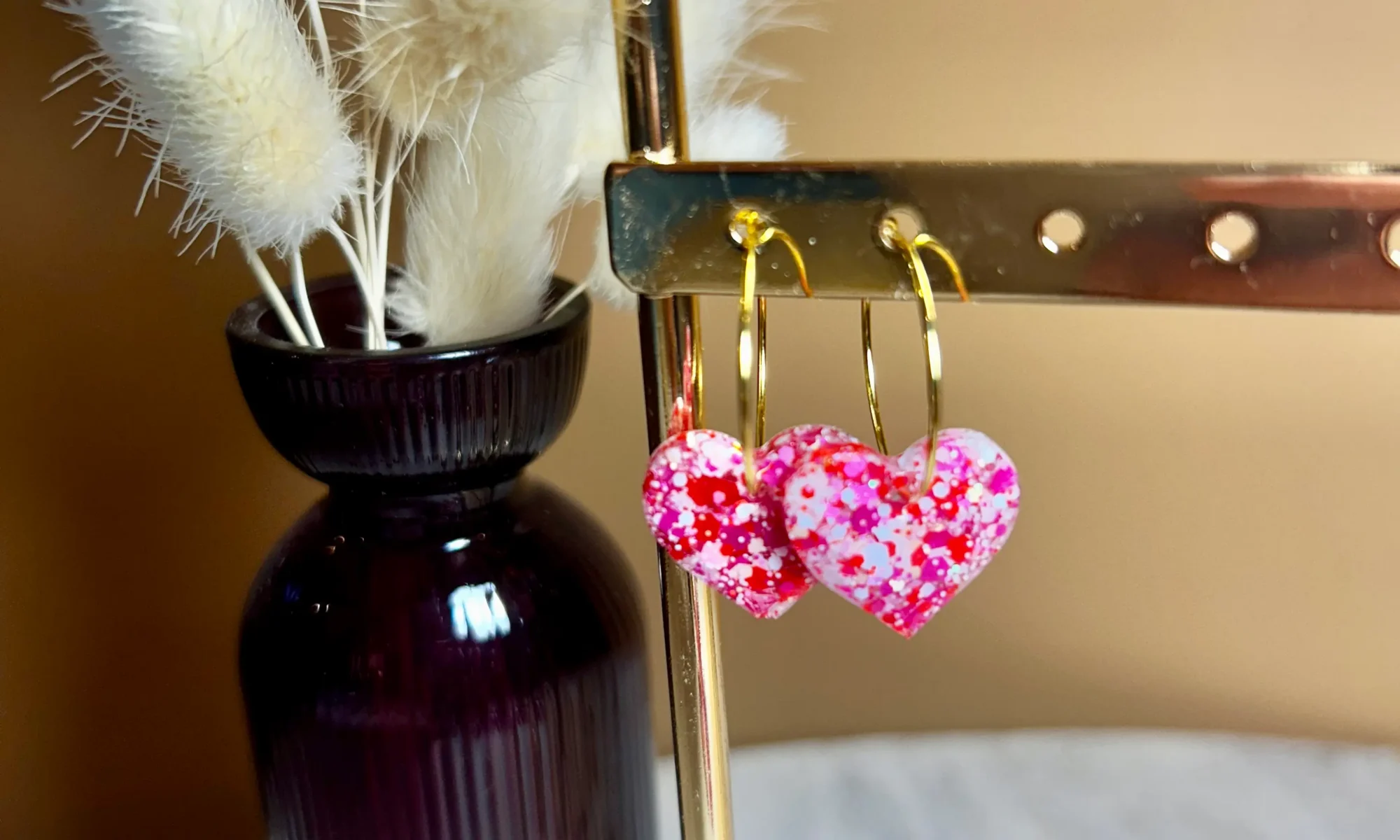 boucles d'oreilles coeur