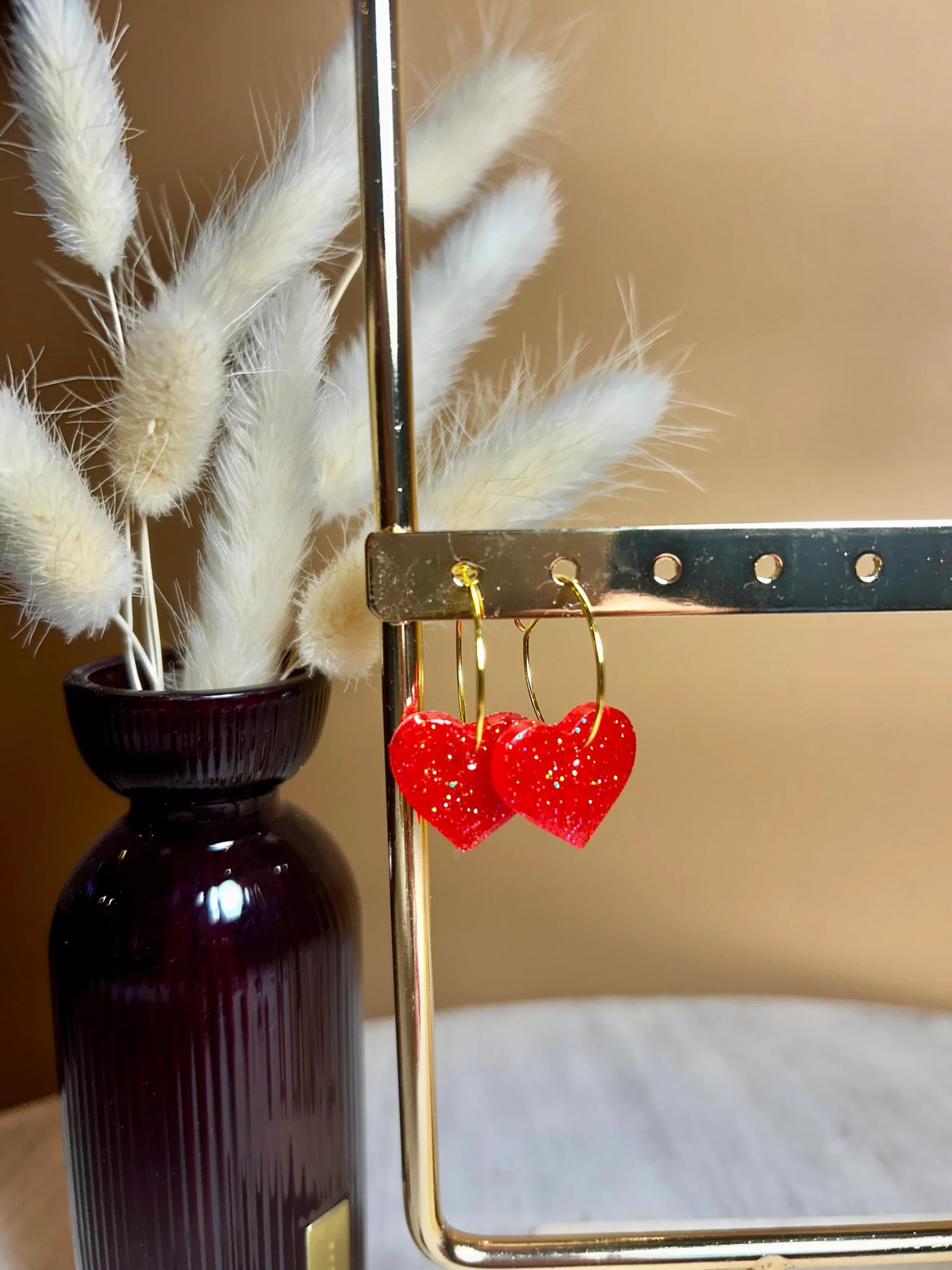 boucles d'oreilles coeur