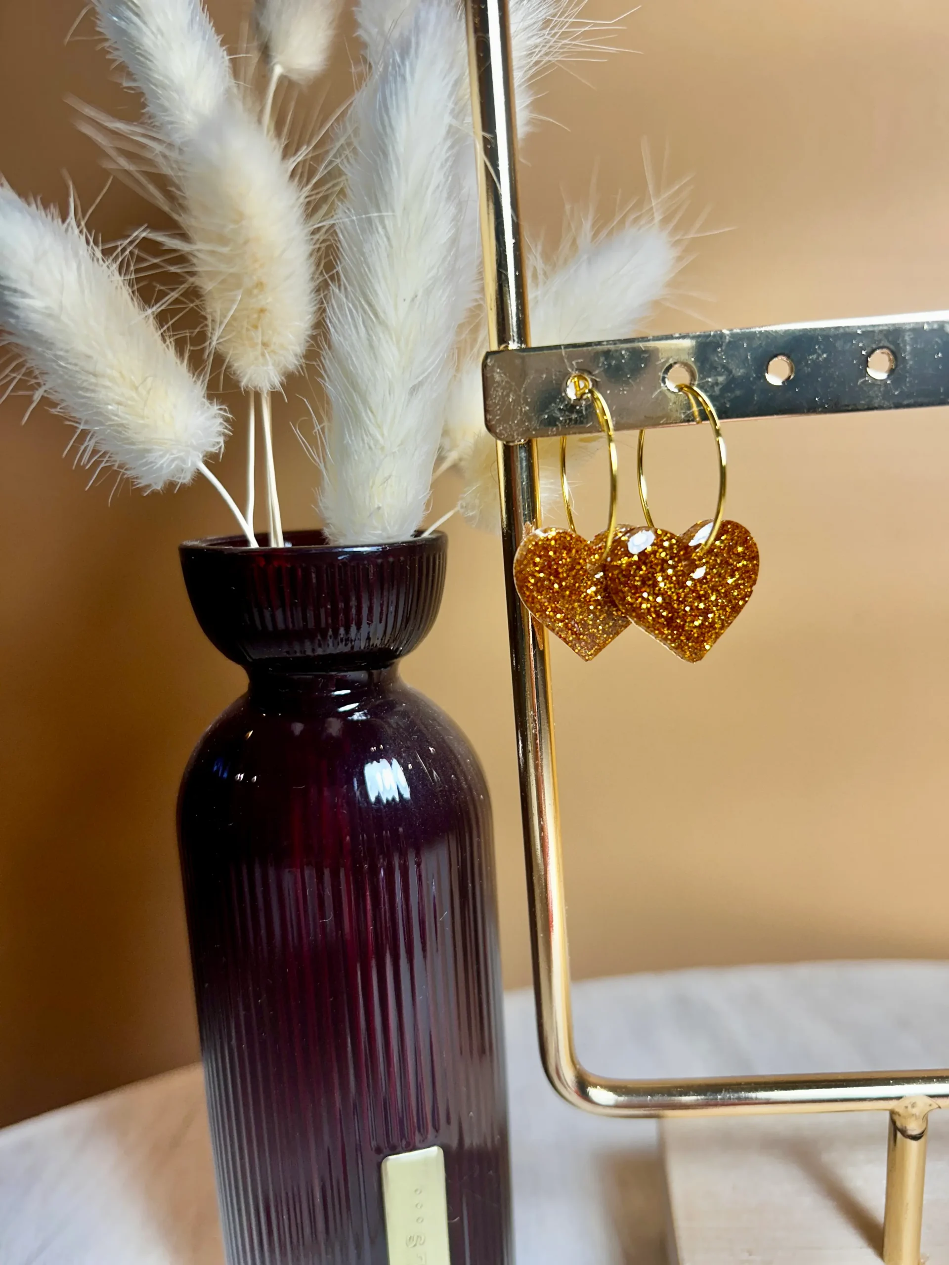 boucles d'oreilles coeur