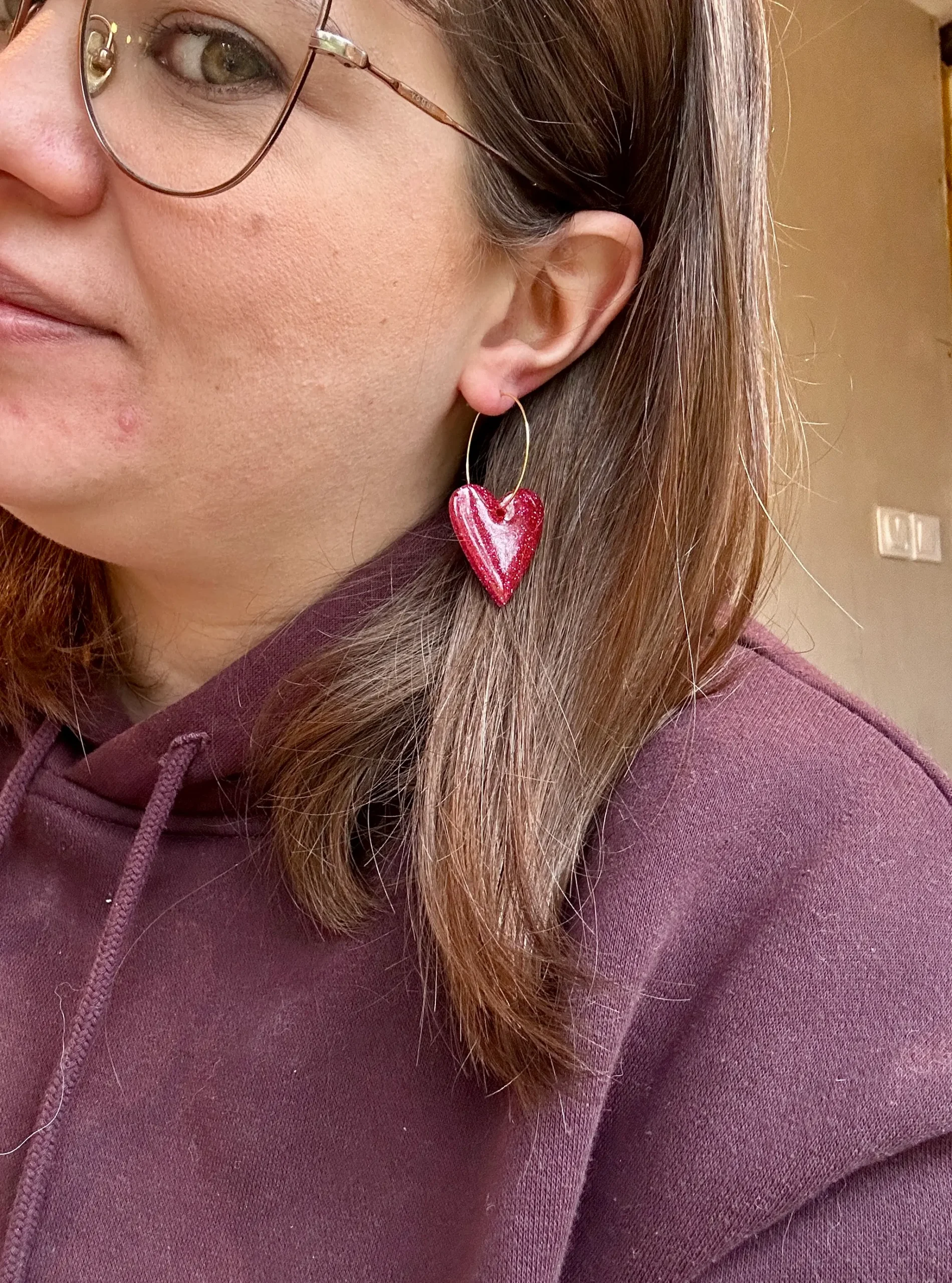 boucles d'oreilles résine