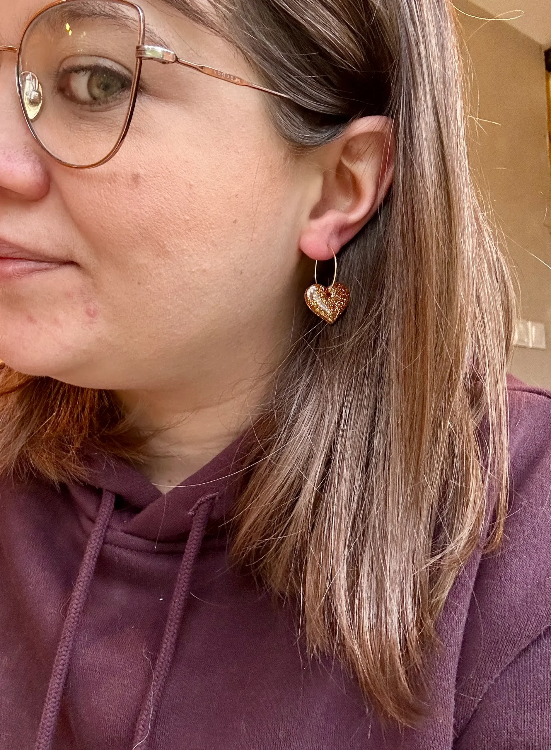 boucles d'oreilles coeur