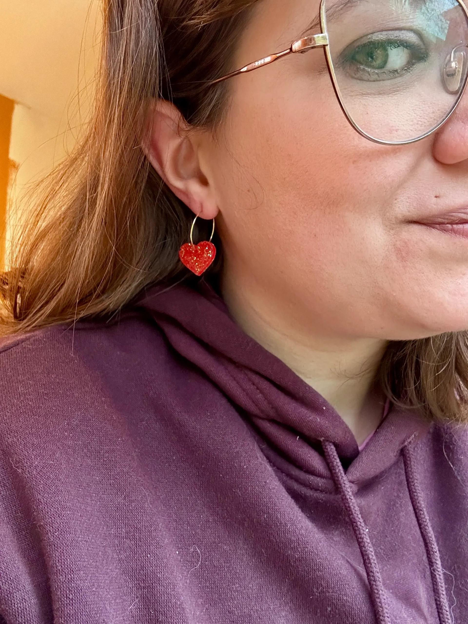 boucles d'oreilles coeur