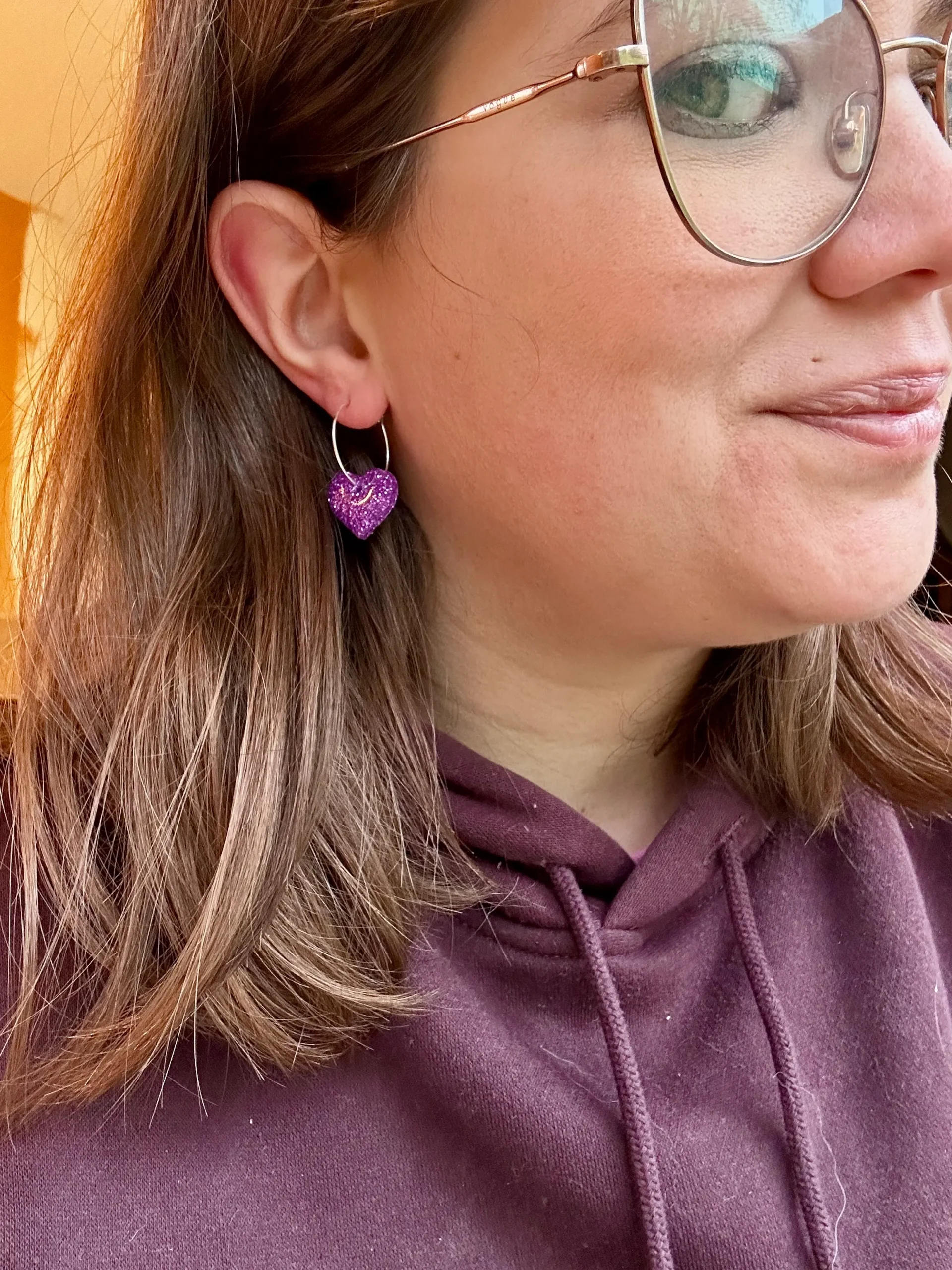 boucles d'oreilles coeur