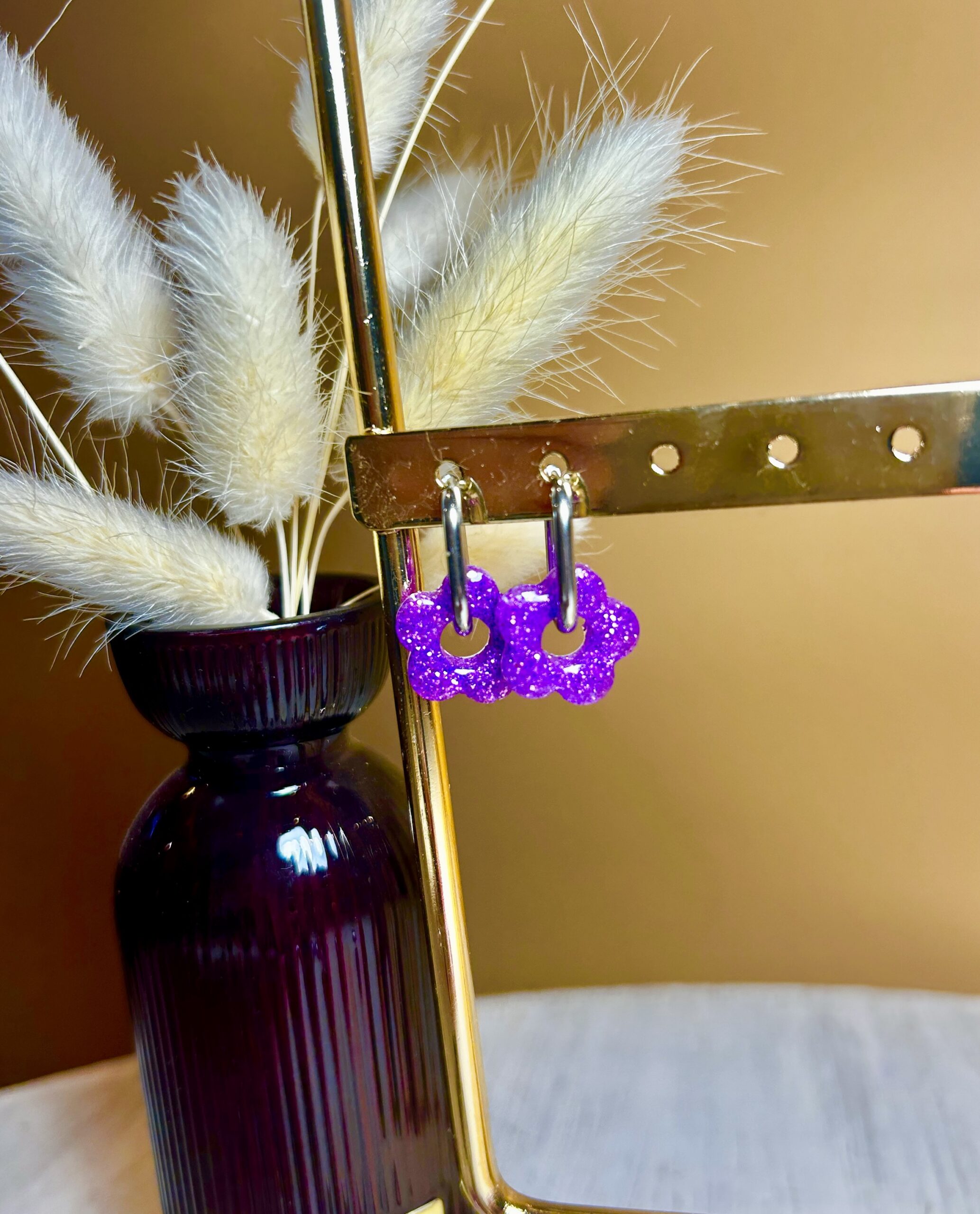 pampilles paillettes - marguerite violet