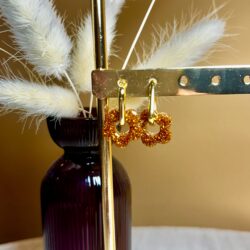 pampilles paillettes - marguerite doré