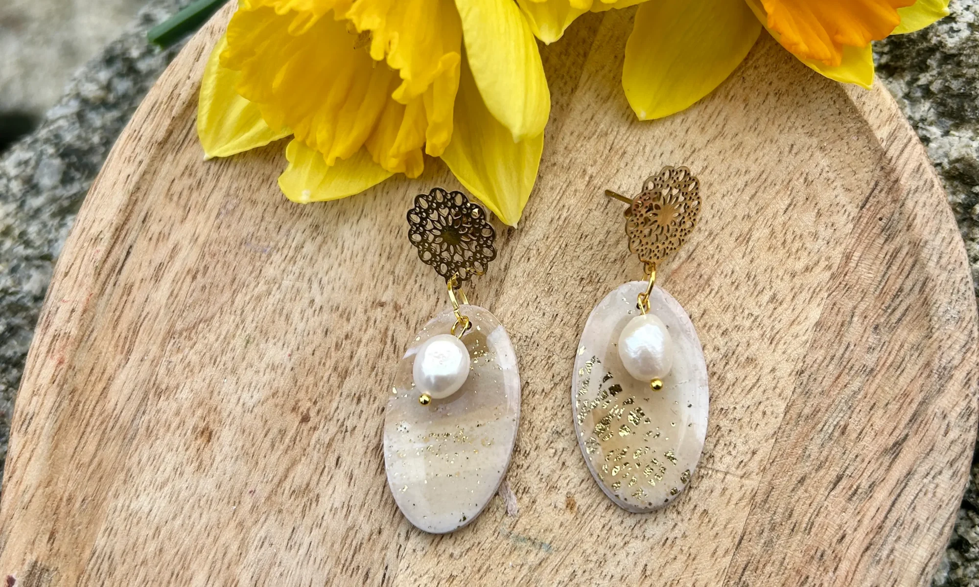 boucles d'oreilles de baptème