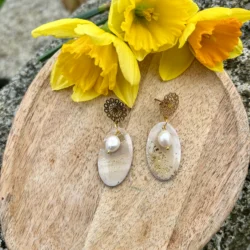 boucles d'oreilles de baptème