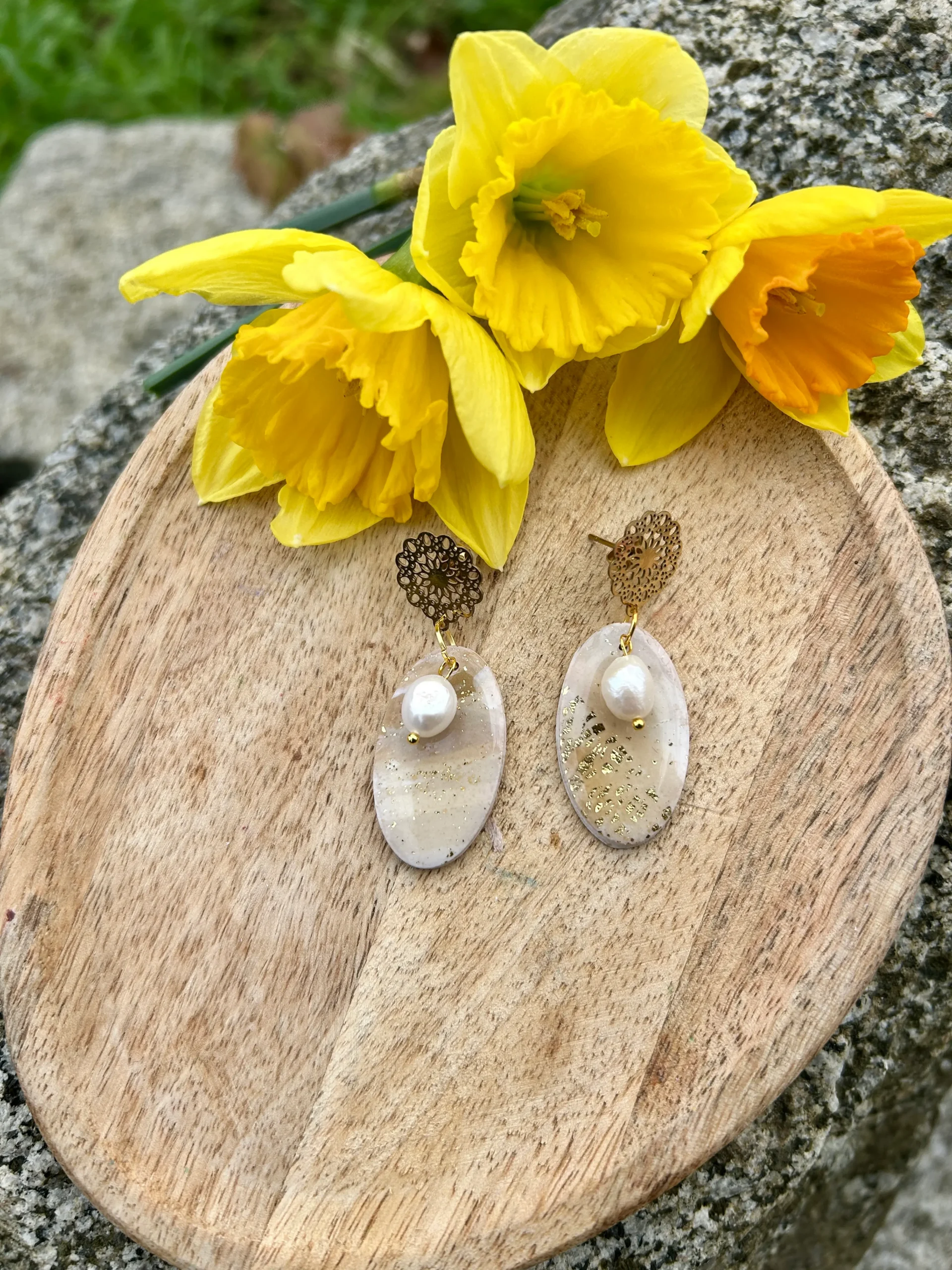 boucles d'oreilles de baptème