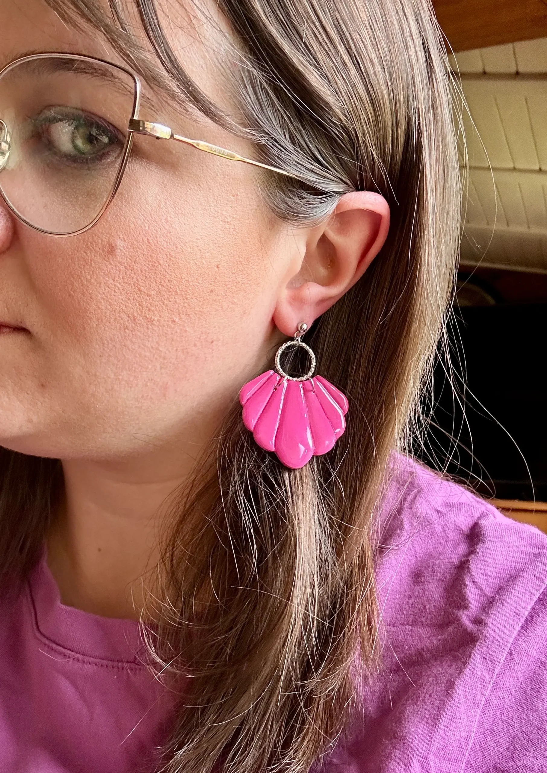 boucles d'oreilles colorées