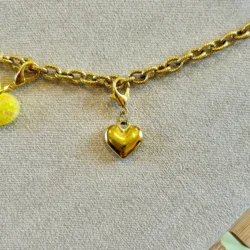 charms coeur doré