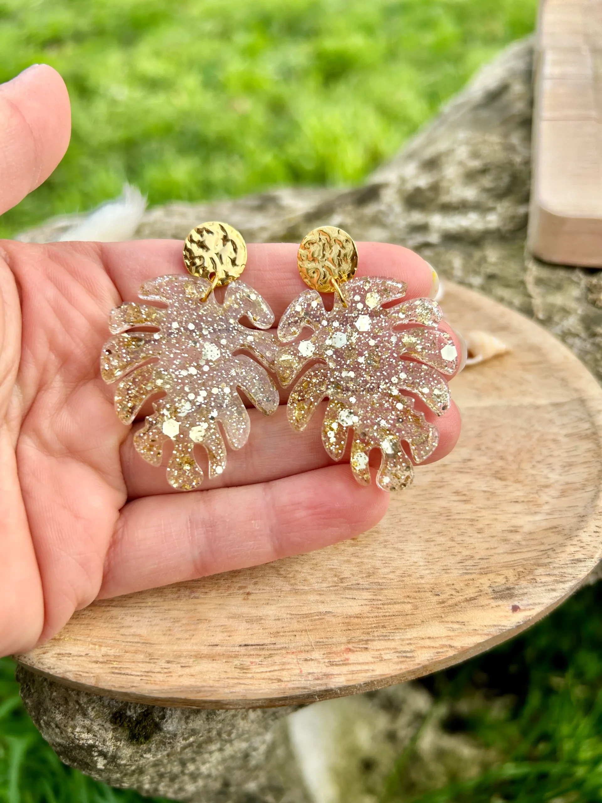 Bijoux floral - Feuille de Monstera - Cérémonie – Image 2