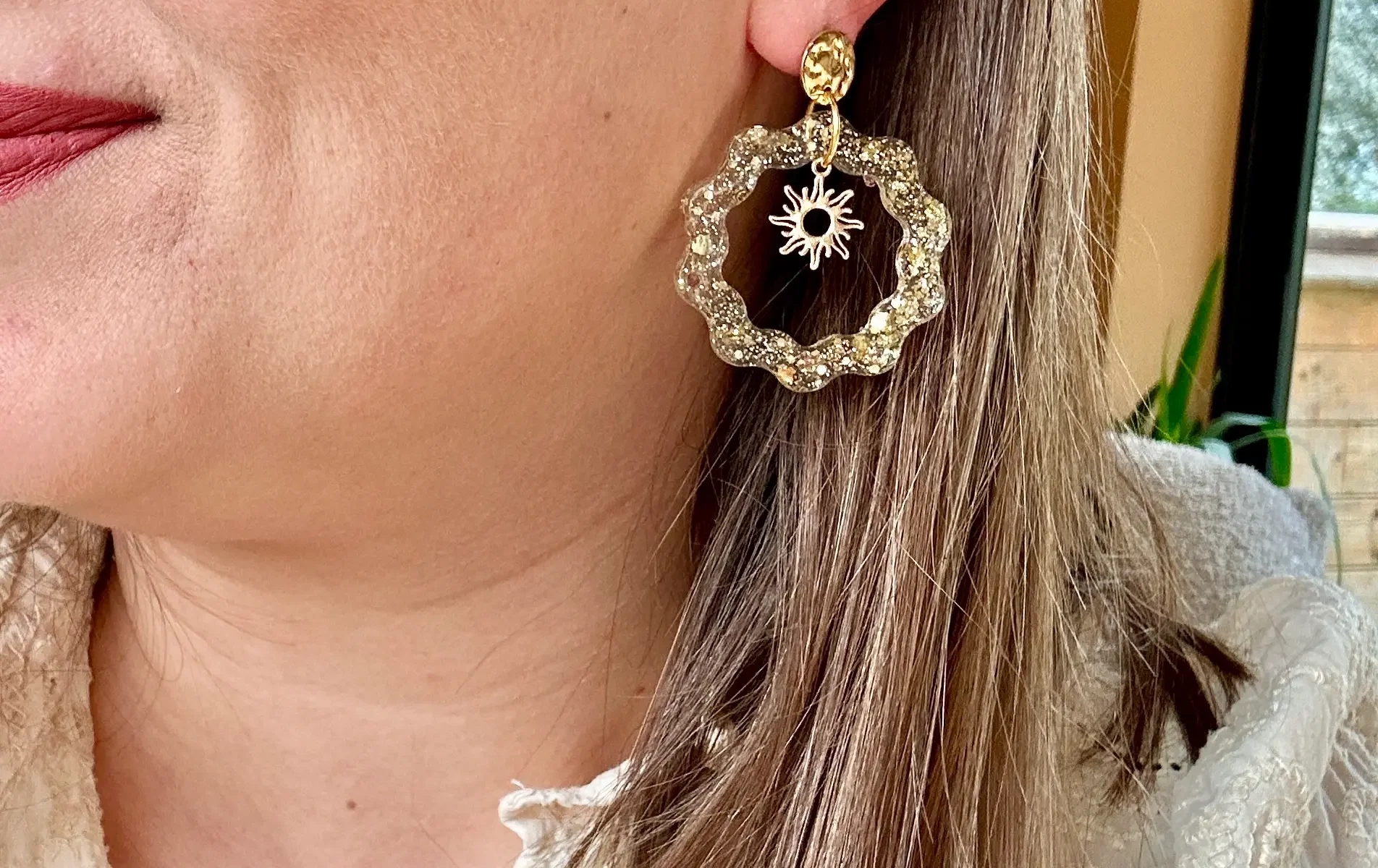 boucles d'oreilles lumineuses