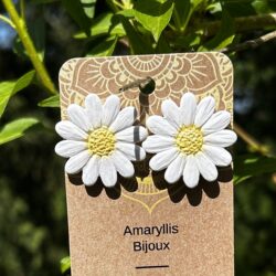 boucles d'oreilles marguerite