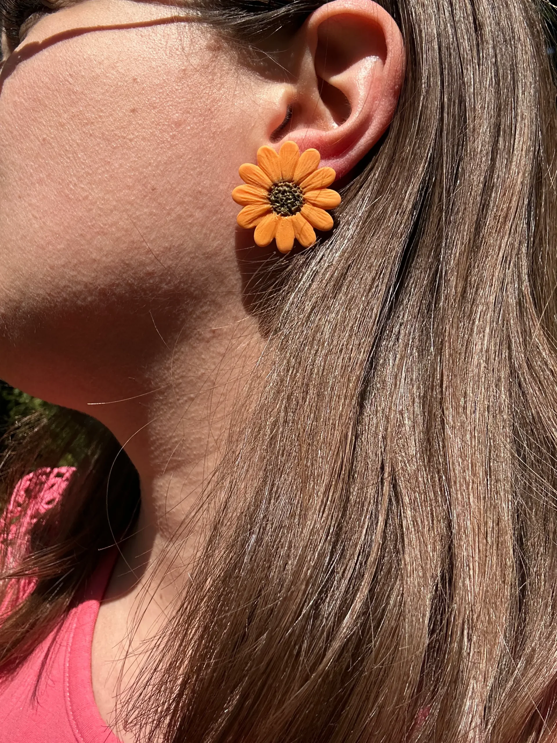 boucles d'oreilles tournesol