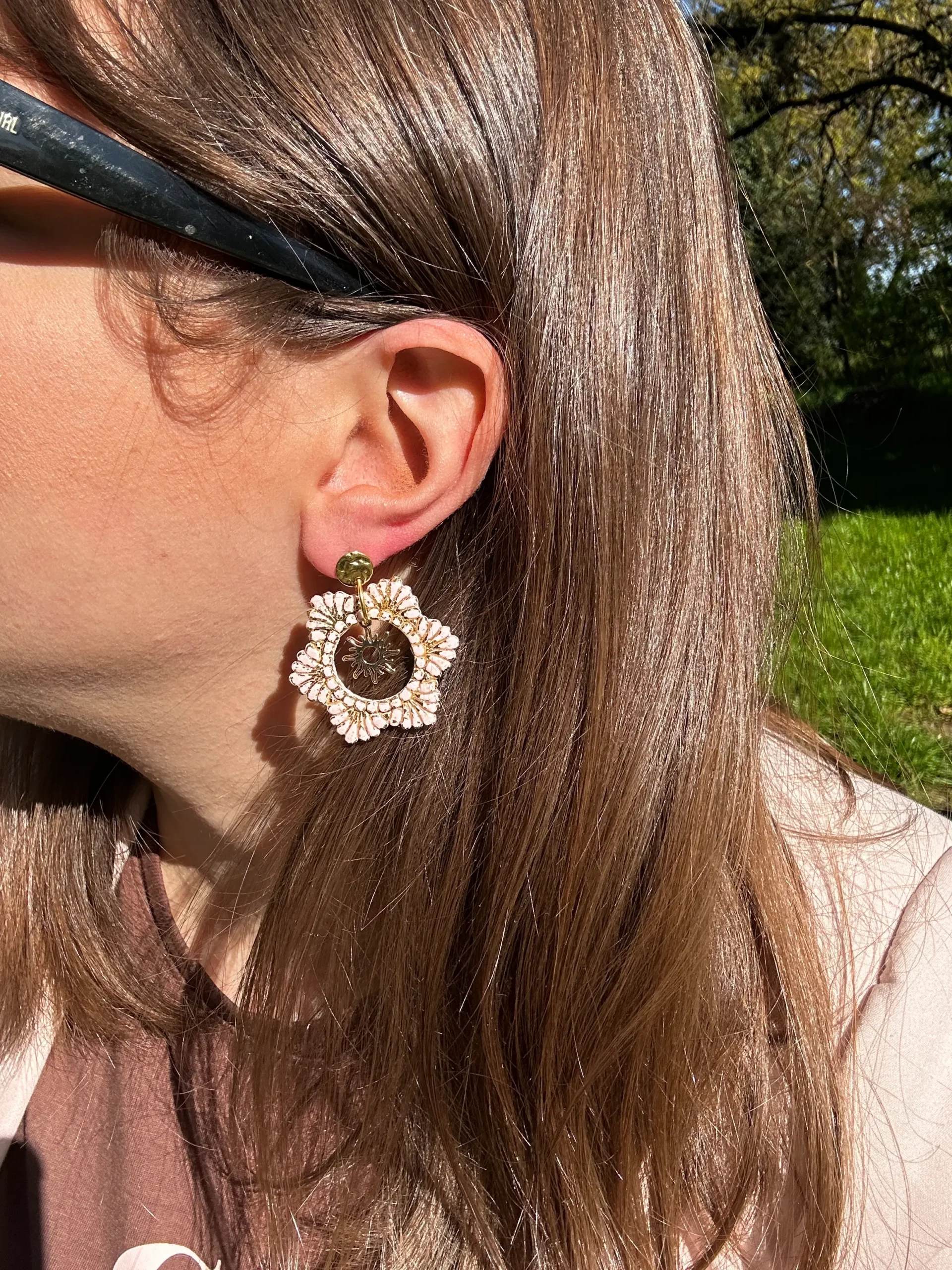 boucles d'oreilles florales