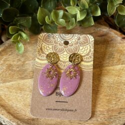 boucles d'oreilles rose