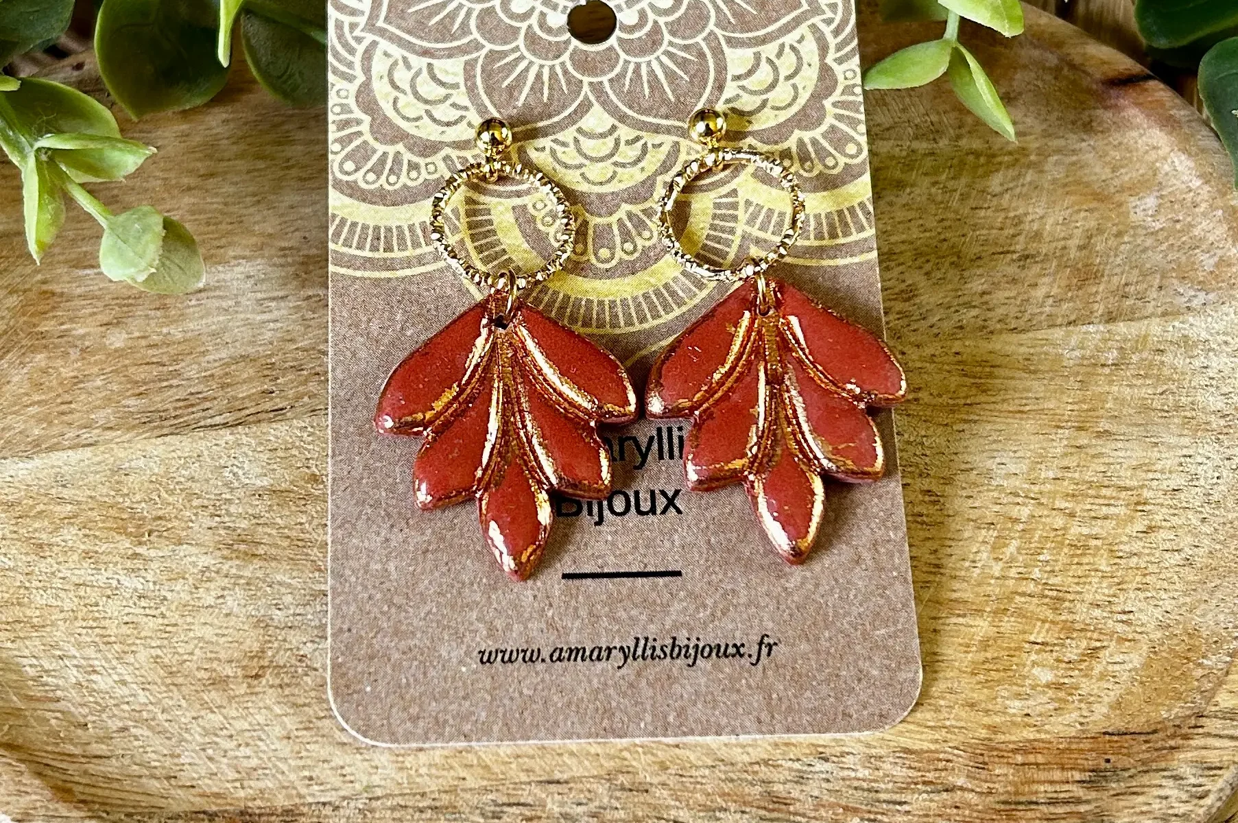 boucles d'oreilles florales