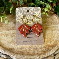 boucles d'oreilles florales