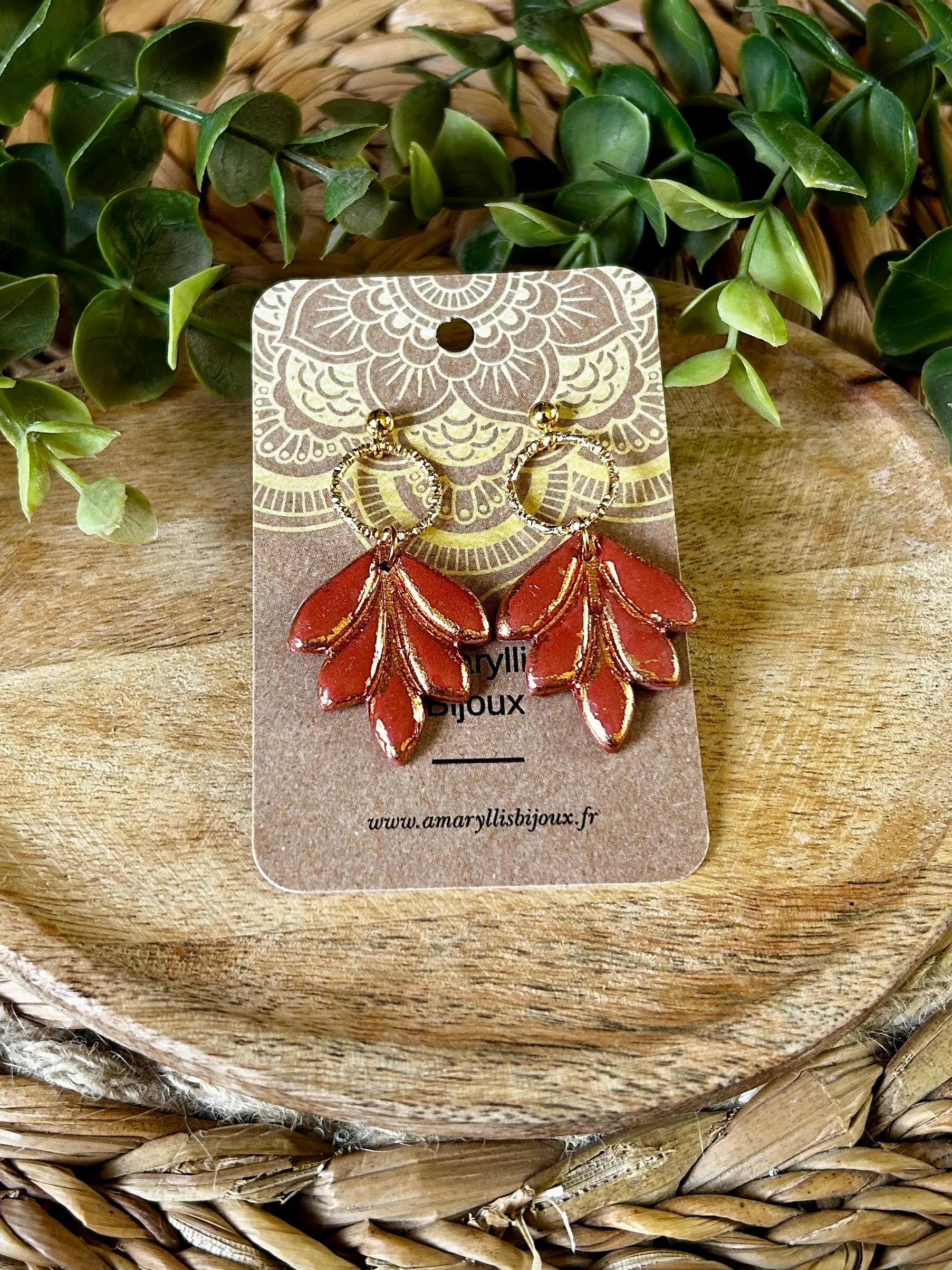 boucles d'oreilles florales