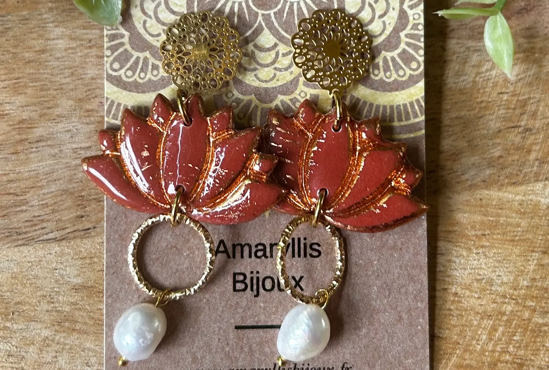 boucles d'oreilles lotus