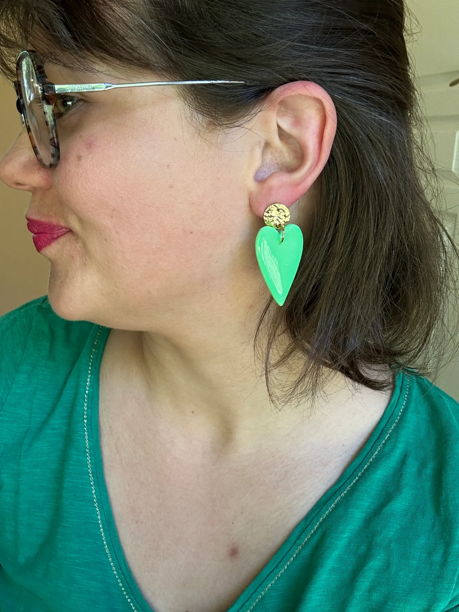 boucles d'oreilles fluo