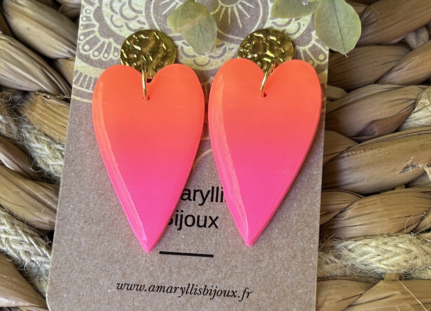 bijoux rose orange