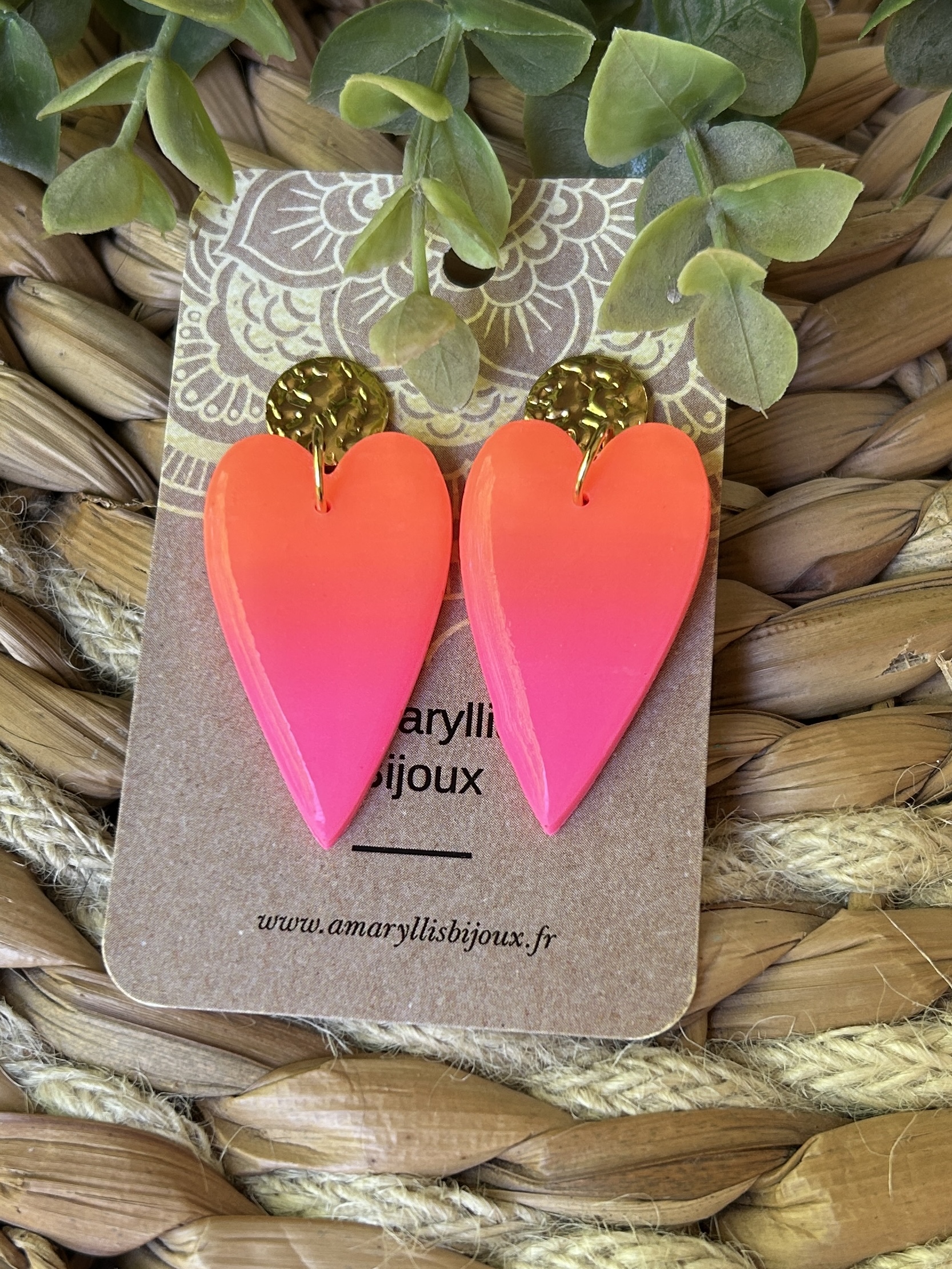 bijoux rose orange