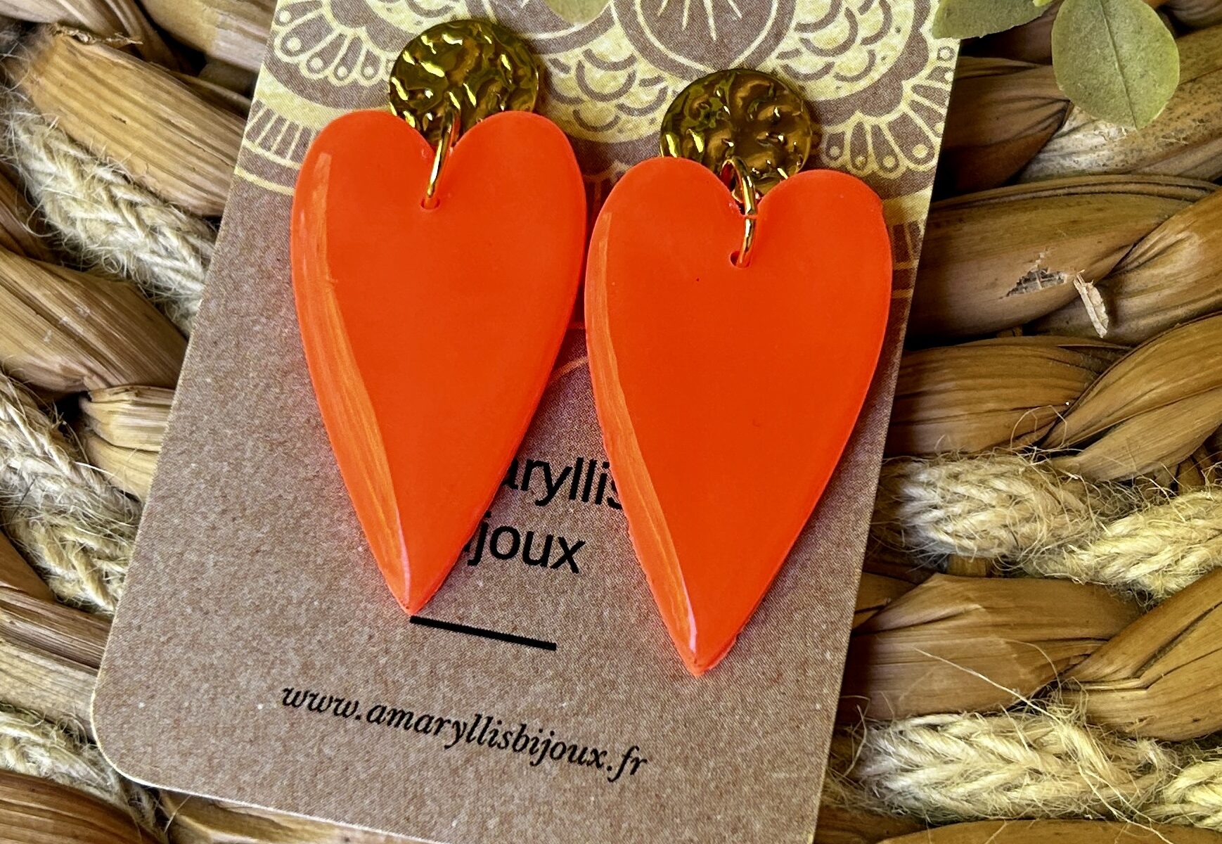 bijoux orange fluo