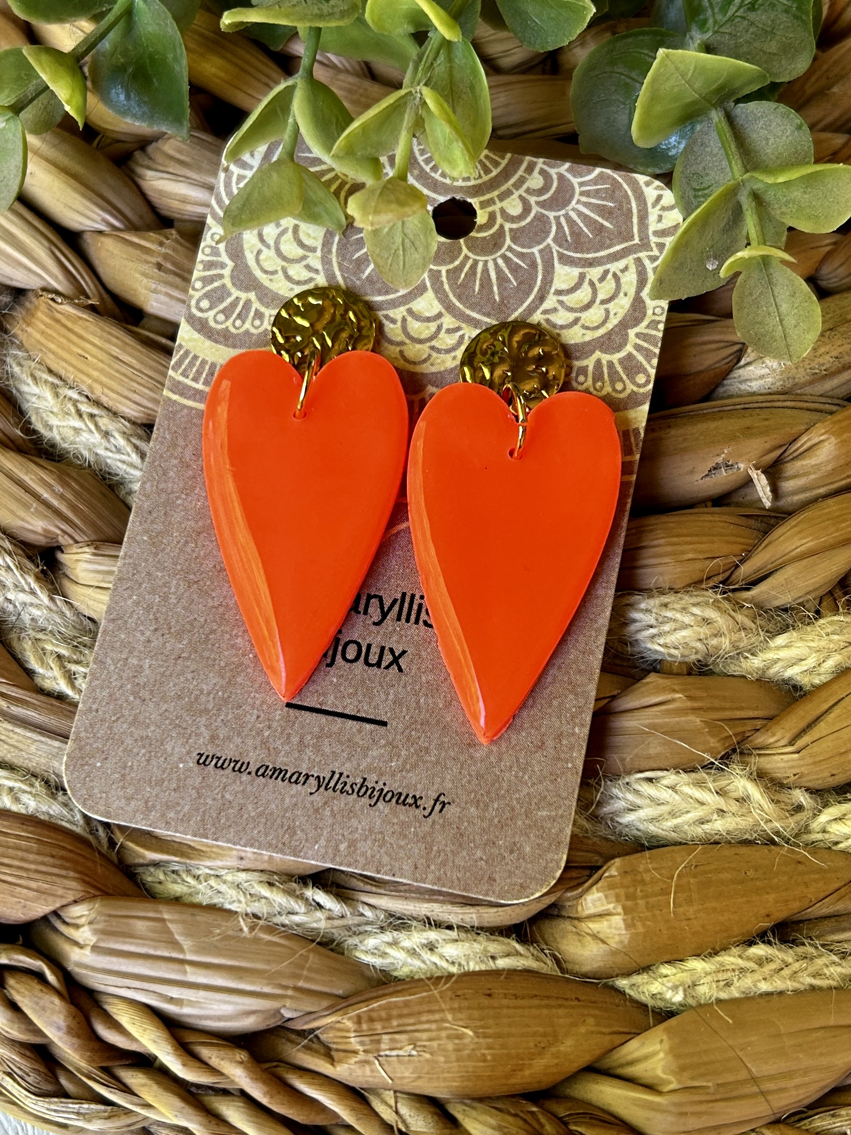 bijoux orange fluo
