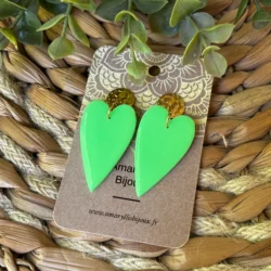 boucles d'oreilles fluo